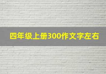 四年级上册300作文字左右