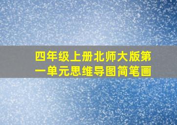 四年级上册北师大版第一单元思维导图简笔画