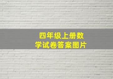 四年级上册数学试卷答案图片