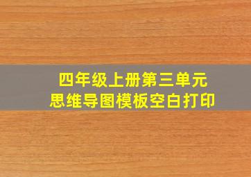 四年级上册第三单元思维导图模板空白打印