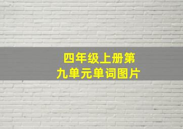 四年级上册第九单元单词图片