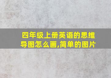 四年级上册英语的思维导图怎么画,简单的图片