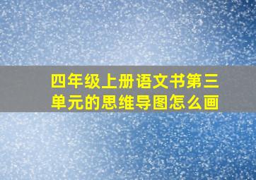 四年级上册语文书第三单元的思维导图怎么画