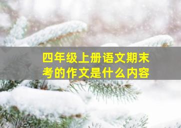 四年级上册语文期末考的作文是什么内容