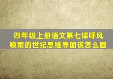 四年级上册语文第七课呼风唤雨的世纪思维导图该怎么画