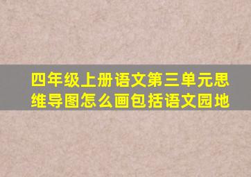 四年级上册语文第三单元思维导图怎么画包括语文园地