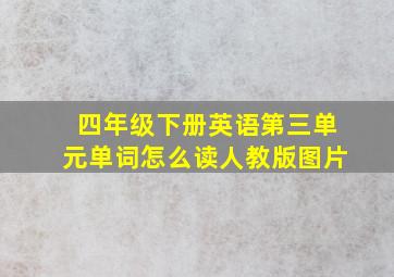 四年级下册英语第三单元单词怎么读人教版图片