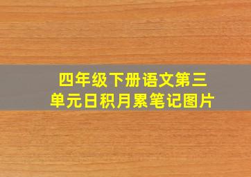 四年级下册语文第三单元日积月累笔记图片