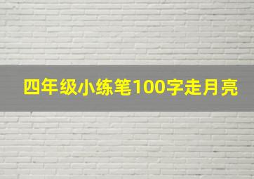 四年级小练笔100字走月亮