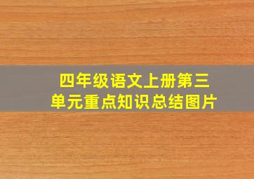 四年级语文上册第三单元重点知识总结图片