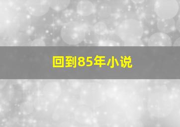 回到85年小说