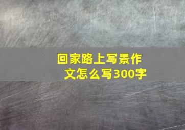 回家路上写景作文怎么写300字