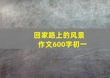 回家路上的风景作文600字初一