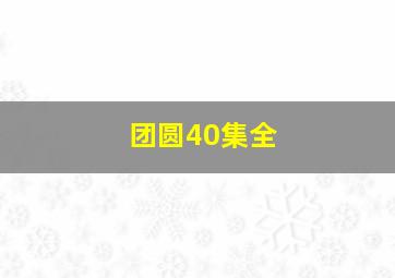 团圆40集全