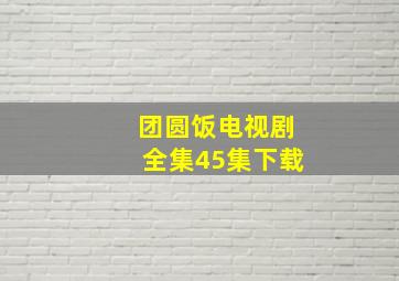 团圆饭电视剧全集45集下载