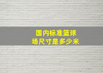 国内标准篮球场尺寸是多少米