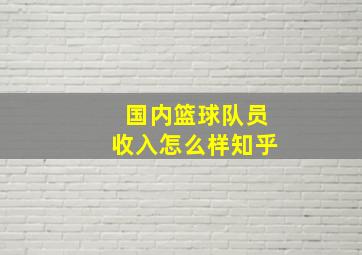 国内篮球队员收入怎么样知乎