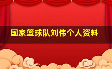 国家篮球队刘伟个人资料