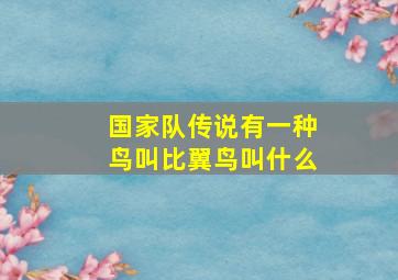 国家队传说有一种鸟叫比翼鸟叫什么