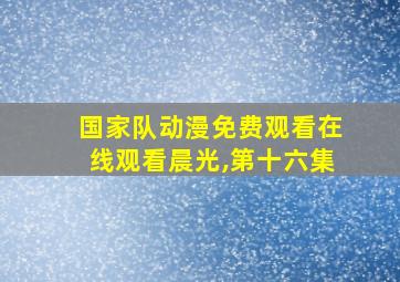 国家队动漫免费观看在线观看晨光,第十六集