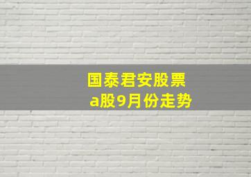 国泰君安股票a股9月份走势