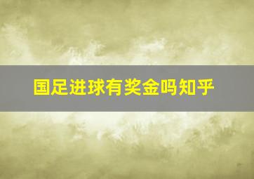 国足进球有奖金吗知乎