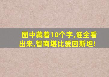 图中藏着10个字,谁全看出来,智商堪比爱因斯坦!