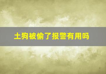 土狗被偷了报警有用吗