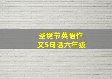 圣诞节英语作文5句话六年级