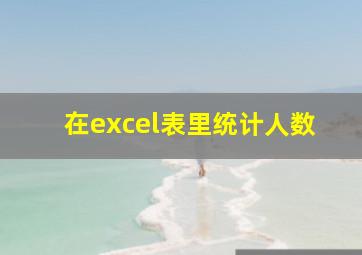 在excel表里统计人数