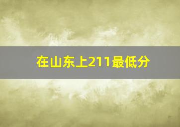 在山东上211最低分