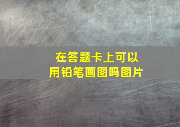 在答题卡上可以用铅笔画图吗图片