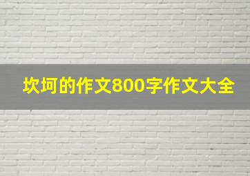 坎坷的作文800字作文大全