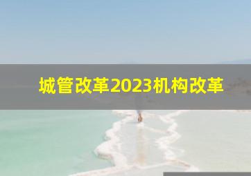 城管改革2023机构改革