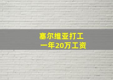 塞尔维亚打工一年20万工资