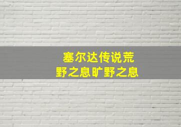 塞尔达传说荒野之息旷野之息