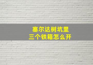 塞尔达树坑里三个铁箱怎么开