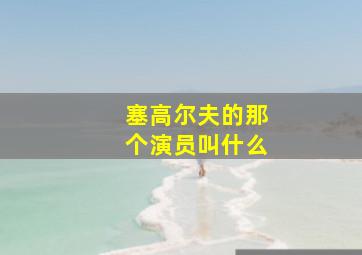 塞高尔夫的那个演员叫什么