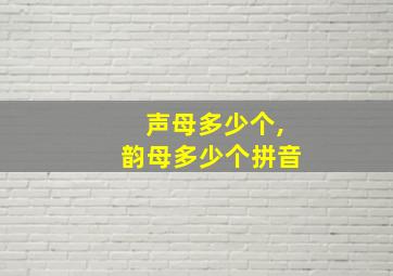 声母多少个,韵母多少个拼音