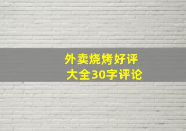 外卖烧烤好评大全30字评论