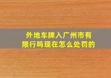 外地车牌入广州市有限行吗现在怎么处罚的