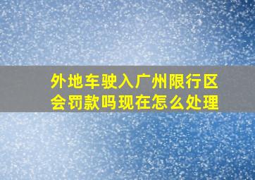 外地车驶入广州限行区会罚款吗现在怎么处理