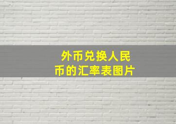 外币兑换人民币的汇率表图片