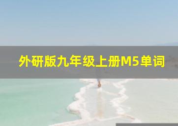 外研版九年级上册M5单词