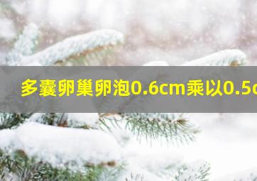 多囊卵巢卵泡0.6cm乘以0.5cm