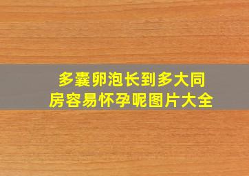 多囊卵泡长到多大同房容易怀孕呢图片大全