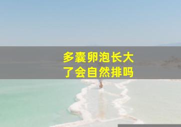 多囊卵泡长大了会自然排吗