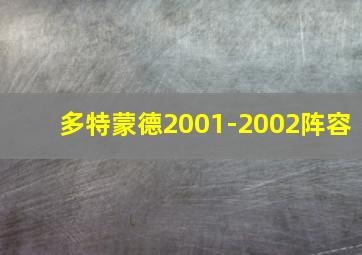 多特蒙德2001-2002阵容