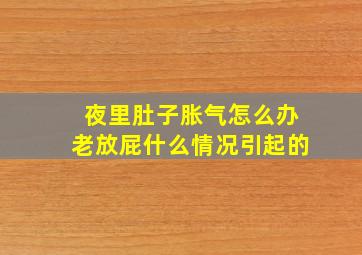 夜里肚子胀气怎么办老放屁什么情况引起的