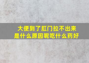 大便到了肛门拉不出来是什么原因呢吃什么药好